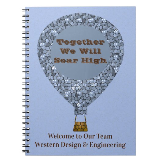 Neuer Mitarbeiter Willkommen Hot Air Ballon Busine Notizblock (Vorderseite)