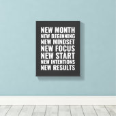 Neuer Monat Neue Motivierend Mauer Kunst Leinwanddruck (Insitu (Holzboden))