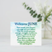 Neuer Monat Postkarte (Stehend Vorderseite)