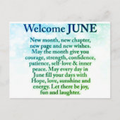 Neuer Monat Postkarte (Vorderseite)