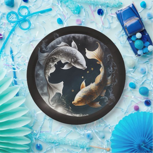 Neuer Mond in Fisces Pappteller (Party)