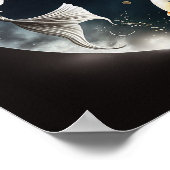 Neuer Mond in Fisces Poster (Ecke)