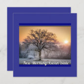 Neuer Morgen... sauberes Schiefer Einladung (Vorne/Hinten)