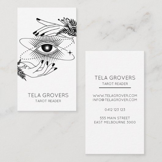 Neuer Mystic Tarot Reader Visitenkarte (Vorne/Hinten)