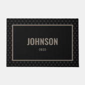 Neuer Name der Personalisierten Schwarzen Familie Fußmatte (Vorderseite)