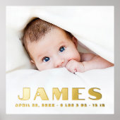 Neuer Name des Neugeborenen Datum Länge Foto Foliendrucke (Vorderseite)