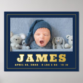 Neuer Name des Neugeborenen Datum Länge Foto Foliendrucke (Vorderseite)