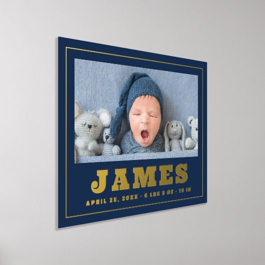 Neuer Name des Neugeborenen Datum Länge Foto Foliendrucke (Ablage )