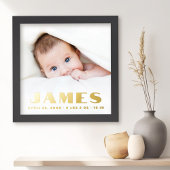 Neuer Name des Neugeborenen Datum Länge Foto Foliendrucke