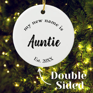 Neuer Name Tante Schrift Typography Keramik Ornament