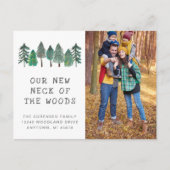 Neuer Neck der Woods Foto Moving Ankündigung Postkarte (Vorderseite)