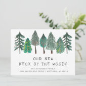 Neuer Neck der Woods Rustic Moving Ankündigung (Stehend Vorderseite)