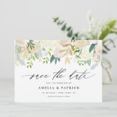 Neuer neutraler QR-Code für botanische Gärten Save The Date (Stehend Vorderseite)