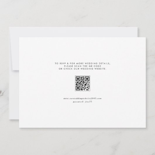 Neuer neutraler QR-Code für botanische Gärten Save The Date (Rückseite)