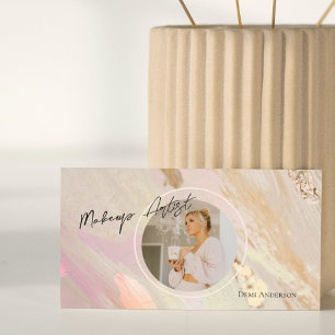 Neuer neutraler Schimmer Makeup Artist Business Visitenkarte