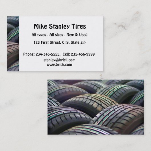 Neuer oder gebrauchter Reifenverkauf Kundenspezifi Visitenkarte (Vorne/Hinten)