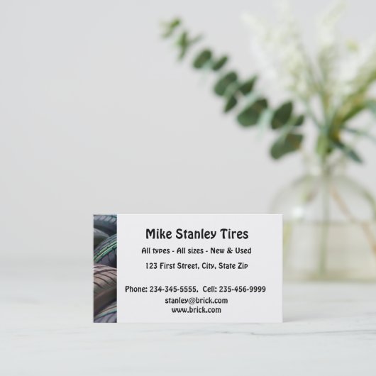 Neuer oder gebrauchter Reifenverkauf Kundenspezifi Visitenkarte (Stehend Vorderseite)
