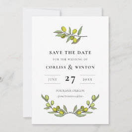 Neuer Olivenzweig Save the Date Einladung