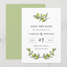 Neuer Olivenzweig Save the Date Einladung