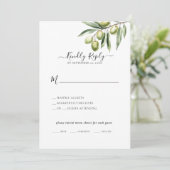 Neuer Olivenzweig Save the Date Einladung (Stehend Vorderseite)