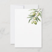 Neuer Olivenzweig Save the Date RSVP Karte (Rückseite)