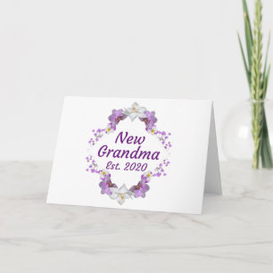 Neuer Oma Est. 2020 Hübsche Vintage Retro-Blüte Karte