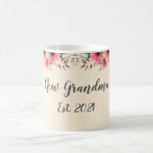 Neuer Oma Est. 2021 Dekorative Flora Kaffeetasse (Mittel)