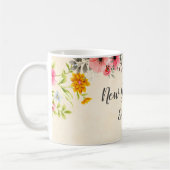 Neuer Oma Est. 2021 Dekorative Flora Kaffeetasse (Links)