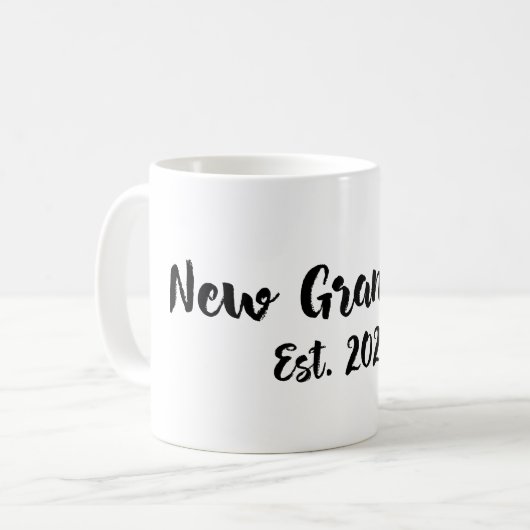 Neuer Oma Est. 2021 Neue Großmütter Kaffeetasse (Vorderseite Links)