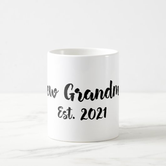 Neuer Oma Est. 2021 Neue Großmütter Kaffeetasse (Mittel)