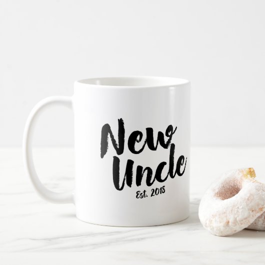 Neuer Onkel Est. 2018, zukünftiger Onkel Gift Mug Kaffeetasse (Mit Donut)