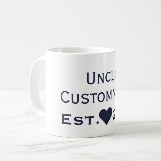 Neuer Onkel Established Navy Mug Kaffeetasse (Vorderseite Links)