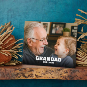 Neuer Opa erstes Vatertagsfoto Fotoplatte