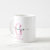 Neuer Opa und Opa-Monogramm Kaffeetasse (Vorderseite Links)