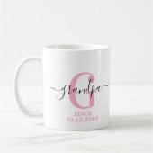 Neuer Opa und Opa-Monogramm Kaffeetasse (Links)