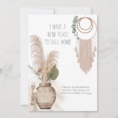 Neuer Ort, um Zuhause Boho Chic Rustic Moving Ankündigung (Vorderseite)