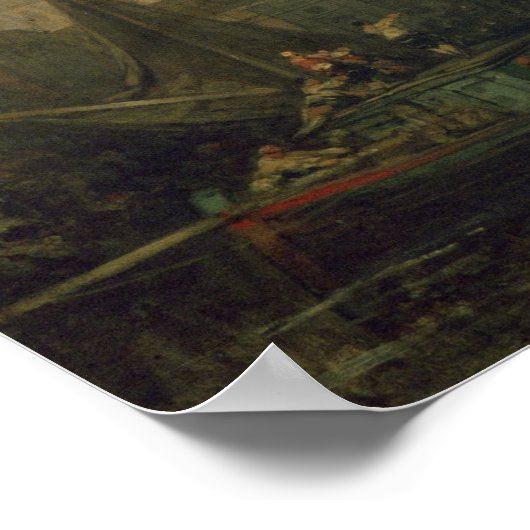 Neuer Palast Westminster von der Themse Poster (Ecke)