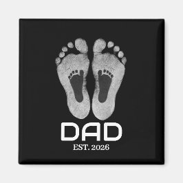 Neuer Papa Baby Fußabdrücke Gründungsdatum Magnet