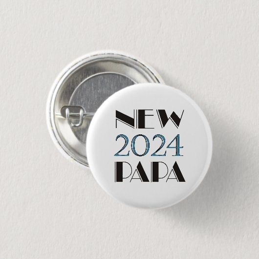 Neuer Papa-Button 2024 Button (Vorne & Hinten)