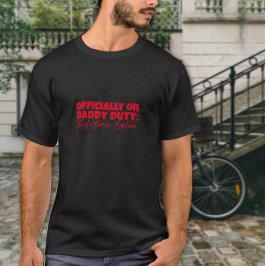 Neuer Papa Geschenk Ironischer Slogan roter Brief T-Shirt