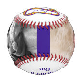 Neuer Papa in Retro Pop Colors Baseball (Vorderseite)