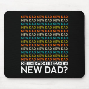 Neuer Papa Lustige Zitate Babyankündigung Geschenk Mousepad