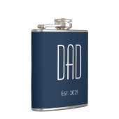 Neuer Papa Navy Minimalistisch Flachmann (Rechts)