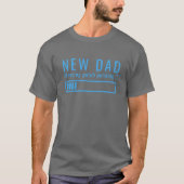 Neuer Papa Schlaf-Patch Blaues Design T-Shirt (Vorderseite)