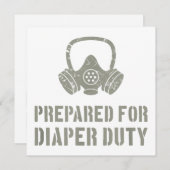 Neuer Papa vorbereitet auf Windelunterricht Einladung (Vorne/Hinten)