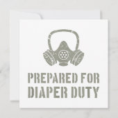 Neuer Papa vorbereitet auf Windelunterricht Einladung (Rückseite)