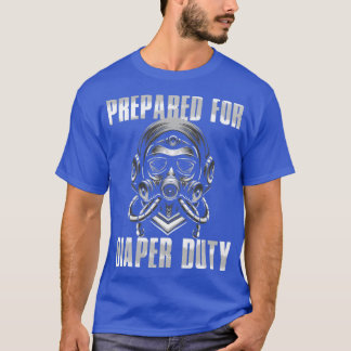 Neuer Papa vorbereitet auf Windelunterricht Funny T-Shirt