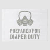 Neuer Papa vorbereitet auf Windelunterricht Seidenpapier (Vorderseite)