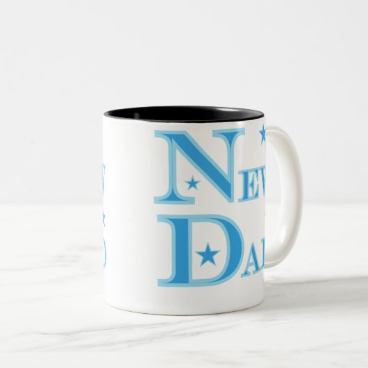 Neuer Papa Zweifarbige Tasse (VorderseiteRechts)