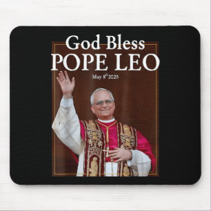 Neuer Papst 2025 Gott segne Papst Leo 8. Mai 2025 Mousepad